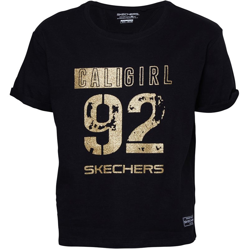 skechers t shirt black