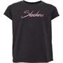 SKECHERS Junior Alia Jersey Print T-Shirt Charcoal Marl