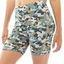 SKECHERS Junior Pippa Camo Foil Print Cycle Shorts Khaki