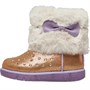 SKECHERS Infant Girls Twinkle Toes Glitzy Glam Sparkle Sweetheart Boots Chestnut