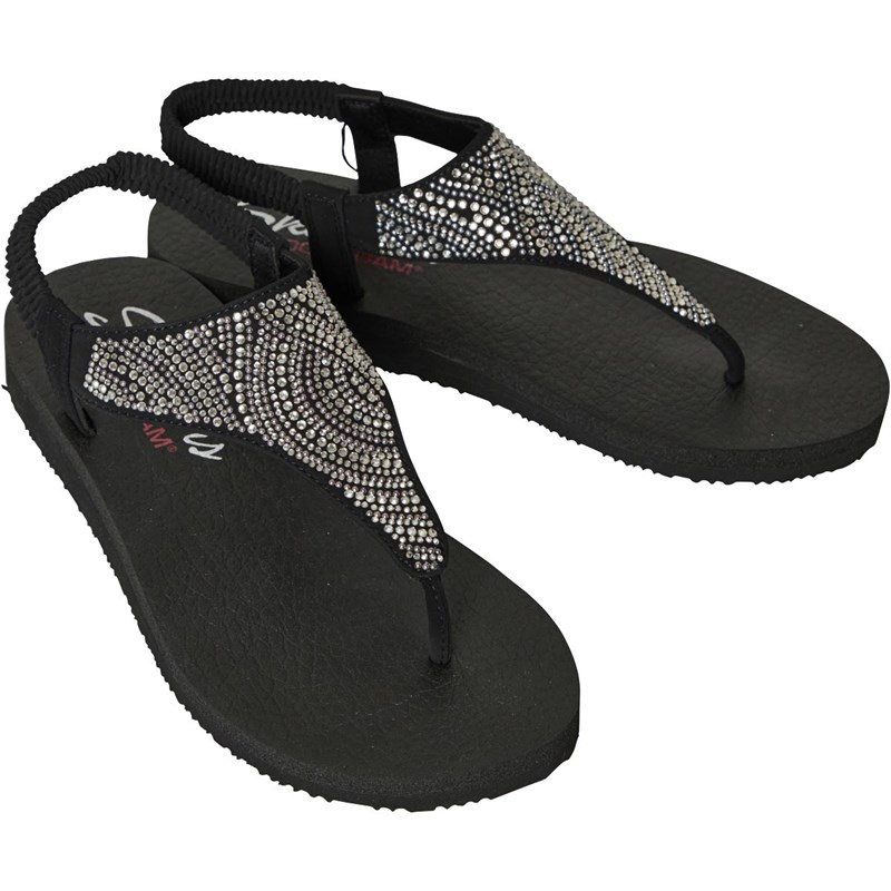 Skechers meditation black on sale