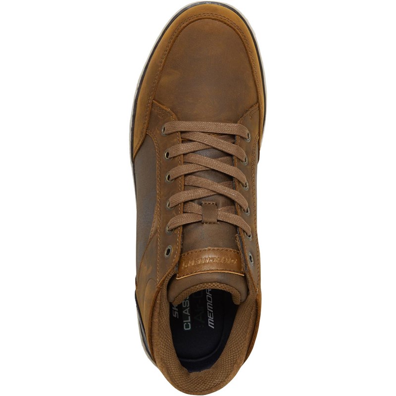 Skechers brown outlet lanson trainers