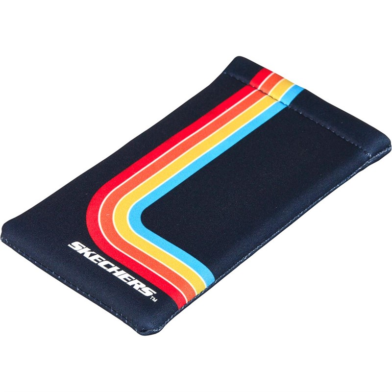 SKECHERS Mens Injected Sunglasses Matte Black/Blue Mirror