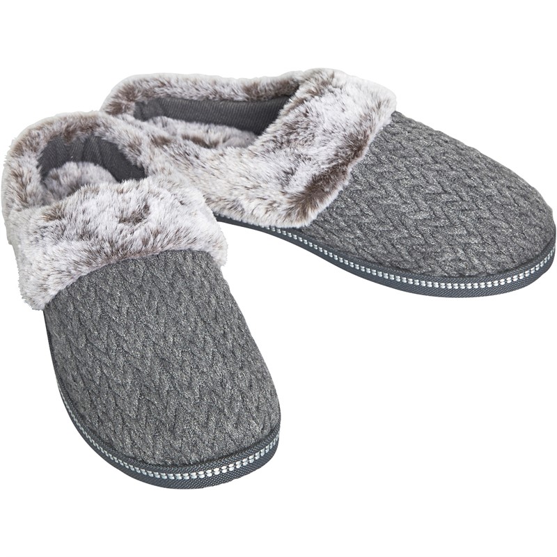 Buy SKECHERS Womens Cozy Campfire Cozy Times Slippers Grey