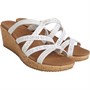 SKECHERS Womens Beverlee Tiger Posse Wedge Sandals White