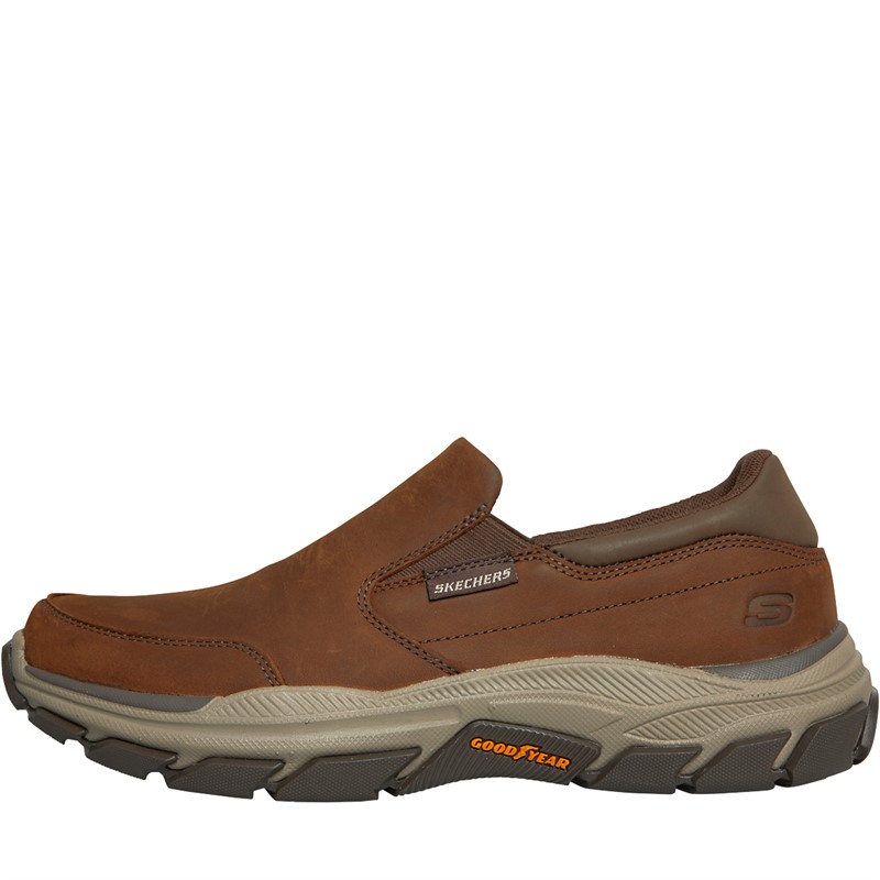 Buy SKECHERS Mens Respected Calum Slip-On Shoes Dark Brown