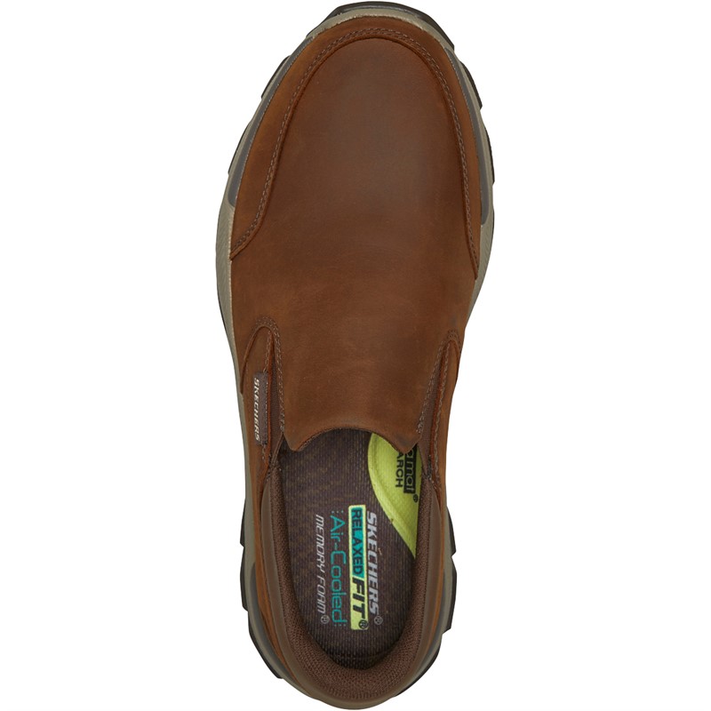 SKECHERS Mens Respected Calum Slip-On Shoes Dark Brown