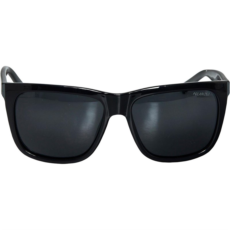 SKECHERS Mens Sunglasses Shiny Black/Smoke Polarized