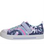SKECHERS Junior Girls Twinkle Sparks Unicorn Light Up Trainers Navy/Multi