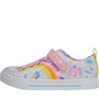 SKECHERS Junior Girls Twinkle Sparks Unicorn Light Up Trainers White/Multi