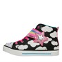 SKECHERS Girls Twinkle Sparks Wing Charm Light Up Hi-Top Trainers Black Synthetic/Multi Trim