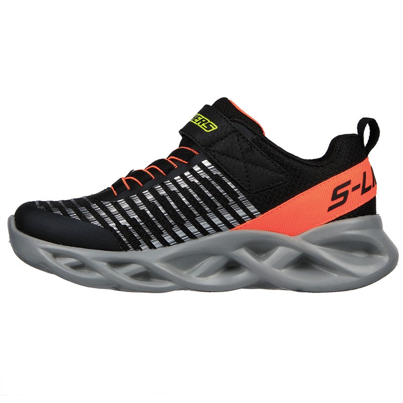 SKECHERS Drenge Twisty Brights Sneakers Sort/Orange