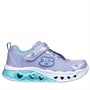 SKECHERS Basket Fille à lumières Coeur Battant Lavande/Multicolore
