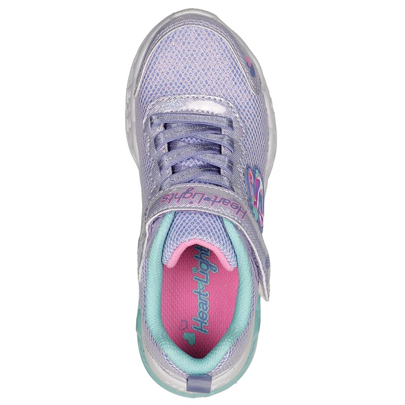 SKECHERS Meisjes Flutter Hart Licht Sneakers Lavendel/Multicolor