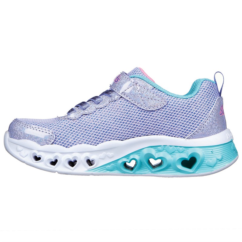 SKECHERS Meisjes Flutter Hart Licht Sneakers Lavendel/Multicolor