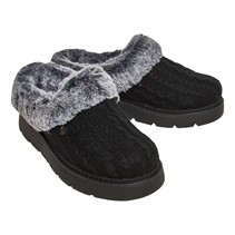 SKECHERS Womens Keepsakes Lite Warm Greetings Slippers Black