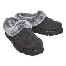 SKECHERS Womens Keepsakes Lite Warm Greetings Slippers Charcoal