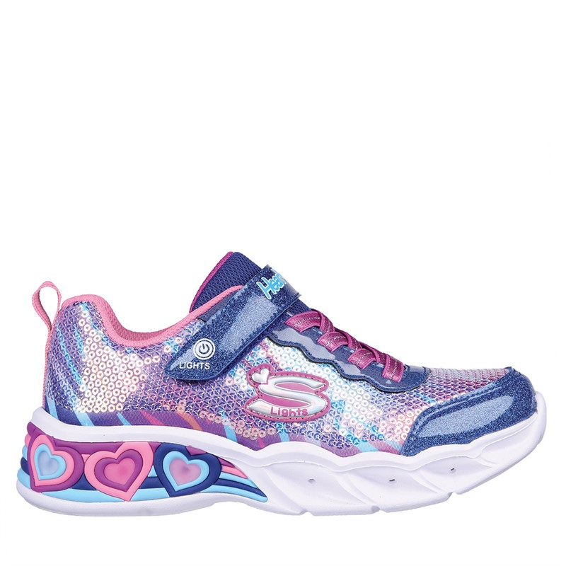 SKECHERS Sneaker Mädchen Sweetheart Lights Lets Shine Marine Mehrfarbig