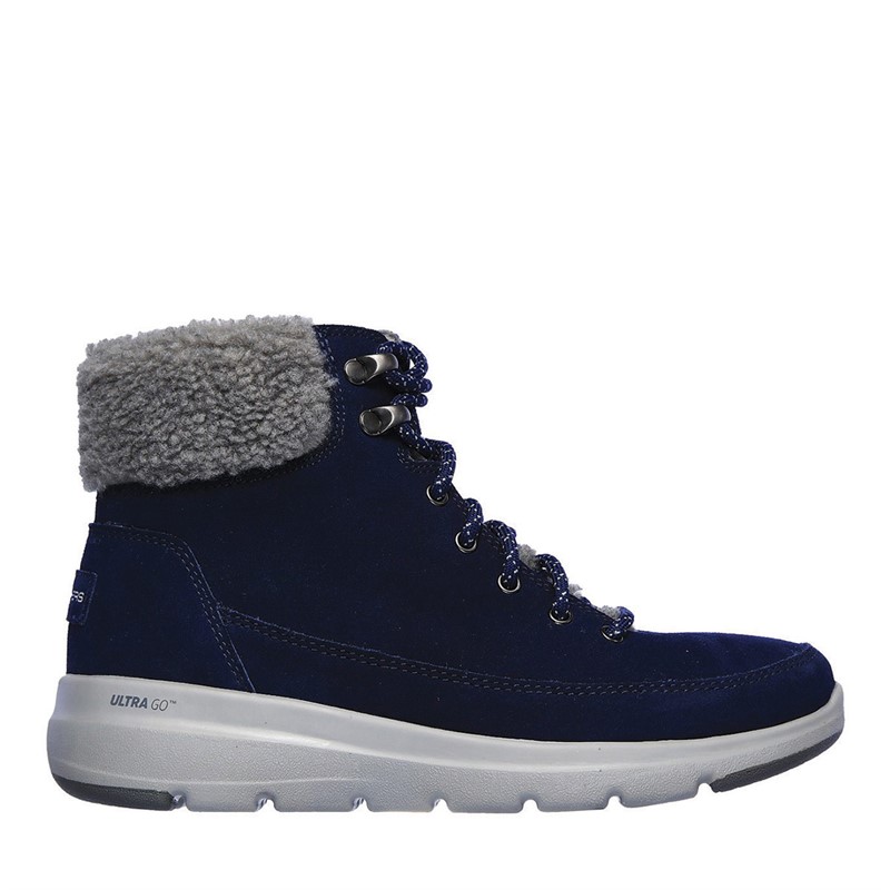 SKECHERS Bottes Femme Glacial Ultra Navy Gris