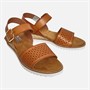 SKECHERS Womens Bobs Desert Kiss Sunny Flair Wedge Sandals Luggage Brown