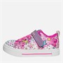 SKECHERS Infant Girls Twinkle Sparks Unicorn Dreaming Light Up Trainers Pink/Multi