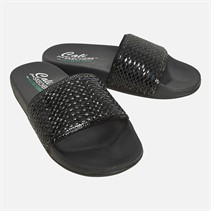 SKECHERS Womens Pop Ups Sliders Black