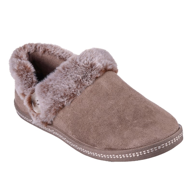 SKECHERS Damen Hausschuhe Dunkel Taupe