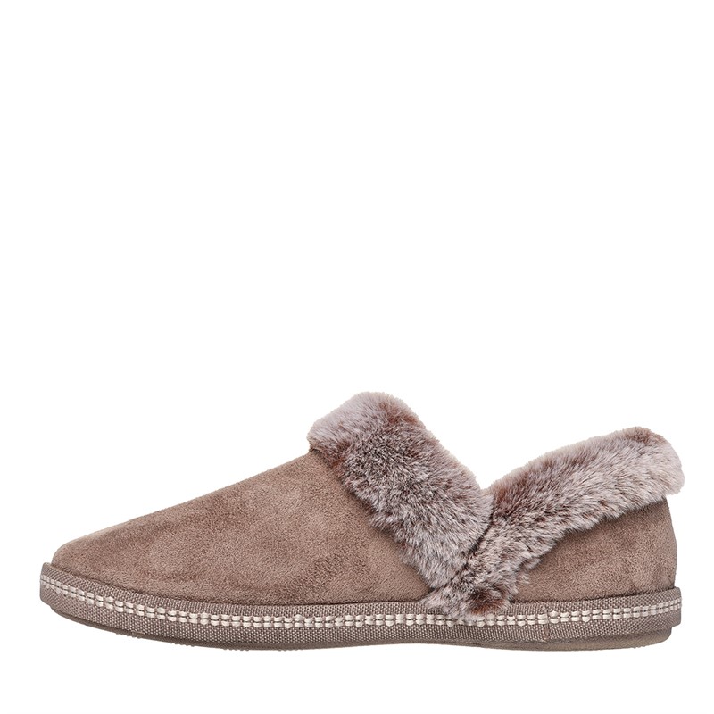 SKECHERS Damen Hausschuhe Dunkel Taupe