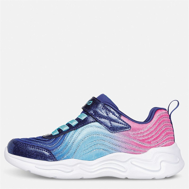 SKECHERS Piger Bølgede Stråler Ombre Express Sneakers Navy