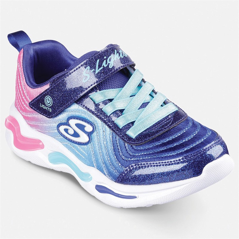 SKECHERS Piger Bølgede Stråler Ombre Express Sneakers Navy