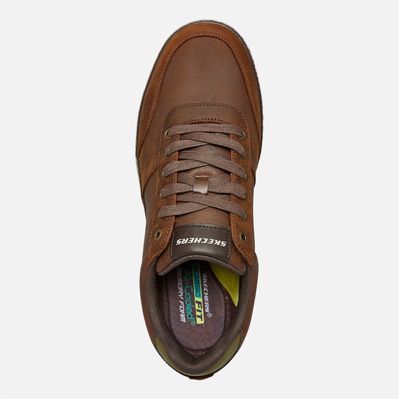 SKECHERS Mens Evenston Fanton Shoes Dark Brown