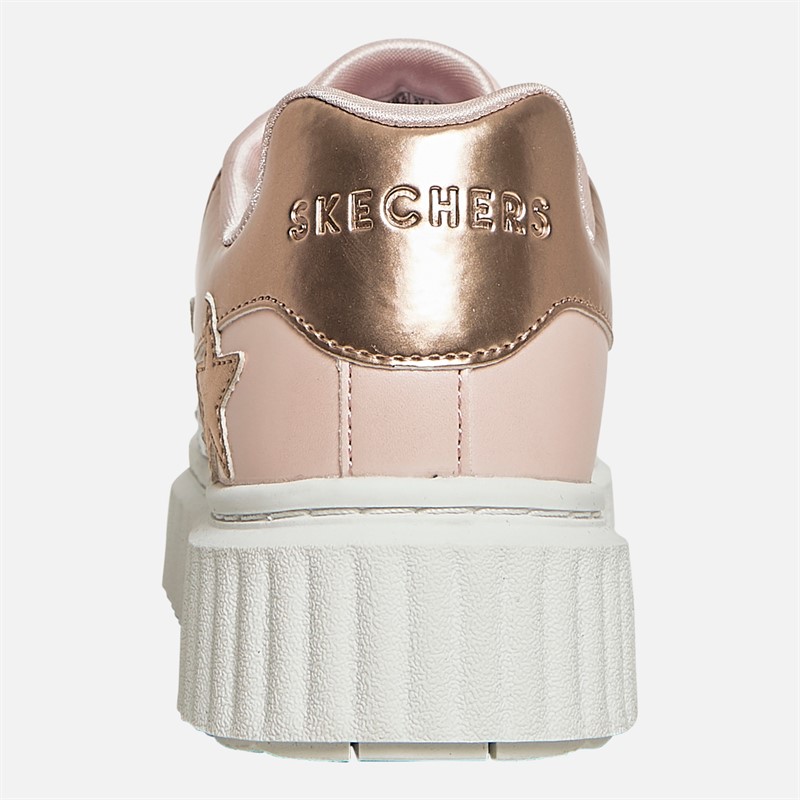 SKECHERS Junior Hi Ridge Superstardom Trainers Light Pink/Metallic
