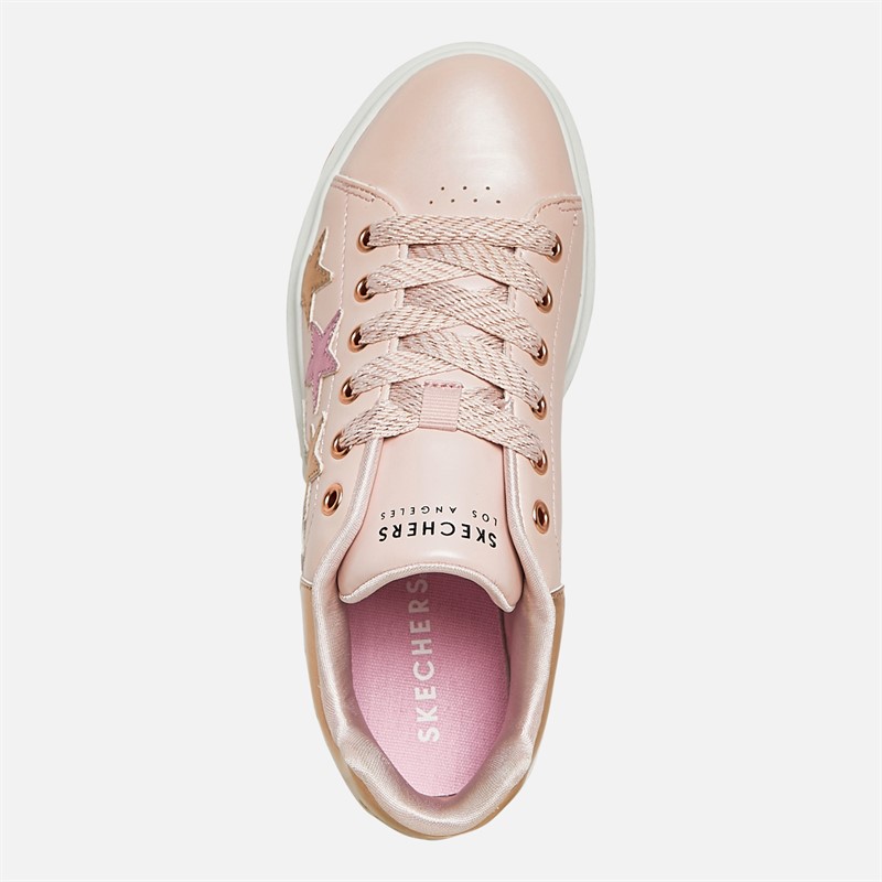 SKECHERS Junior Hi Ridge Superstardom Trainers Light Pink/Metallic