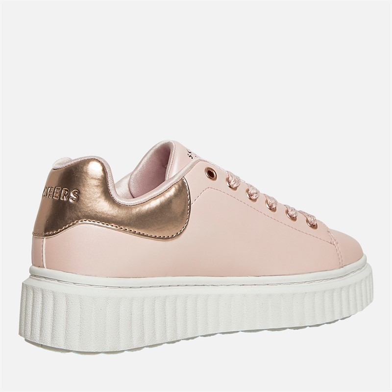 SKECHERS Junior Hi Ridge Superstardom Trainers Light Pink/Metallic