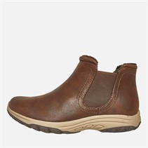 SKECHERS Womens Reggae Fest 2.0 New Yorker Chelsea Boots Chocolate