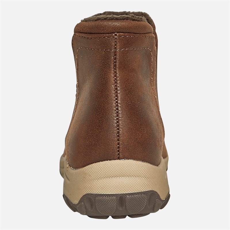 SKECHERS Womens Reggae Fest 2.0 New Yorker Chelsea Boots Chocolate