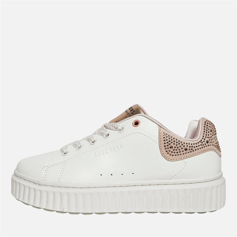 SKECHERS Junior Girls Hi Ridge Trainers White