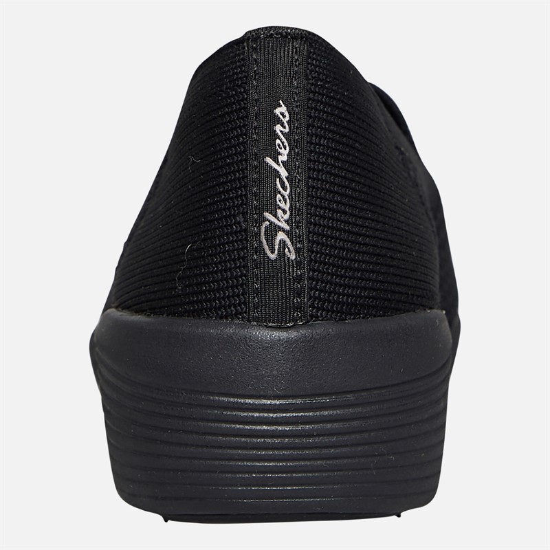 Skechers Womens Arya Clear Skies Slip On Shoes Black