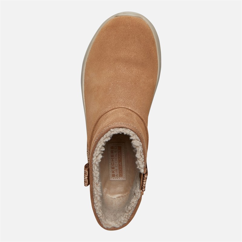 SKECHERS Womens On The Go Encore Fireside Boots Chestnut