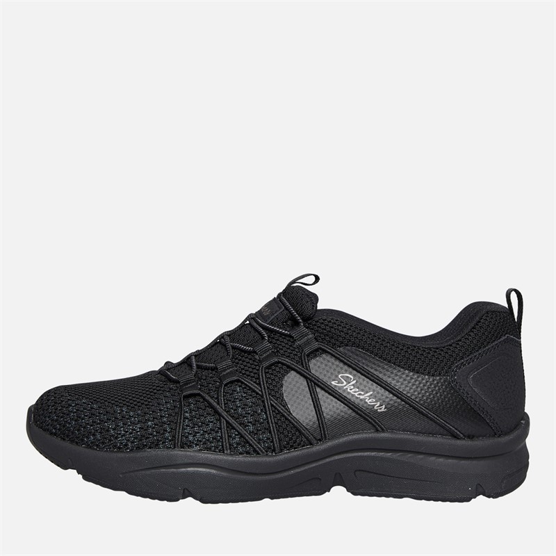 SKECHERS Womens Relaxed Fit Active Sequoia Trainers Black