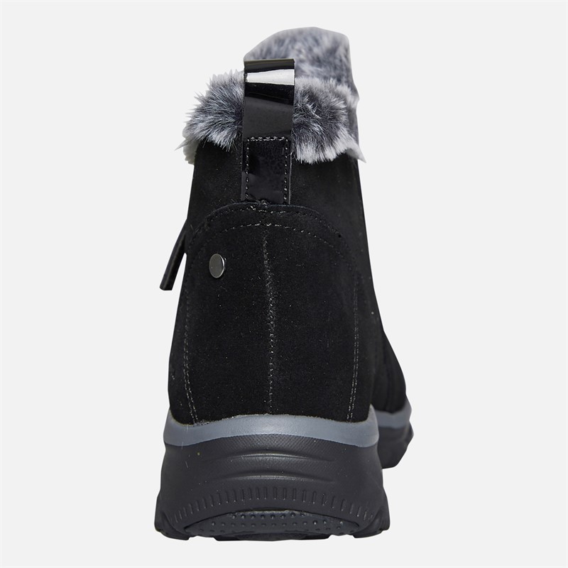 SKECHERS Womens Easy Going High Zip Boots Black