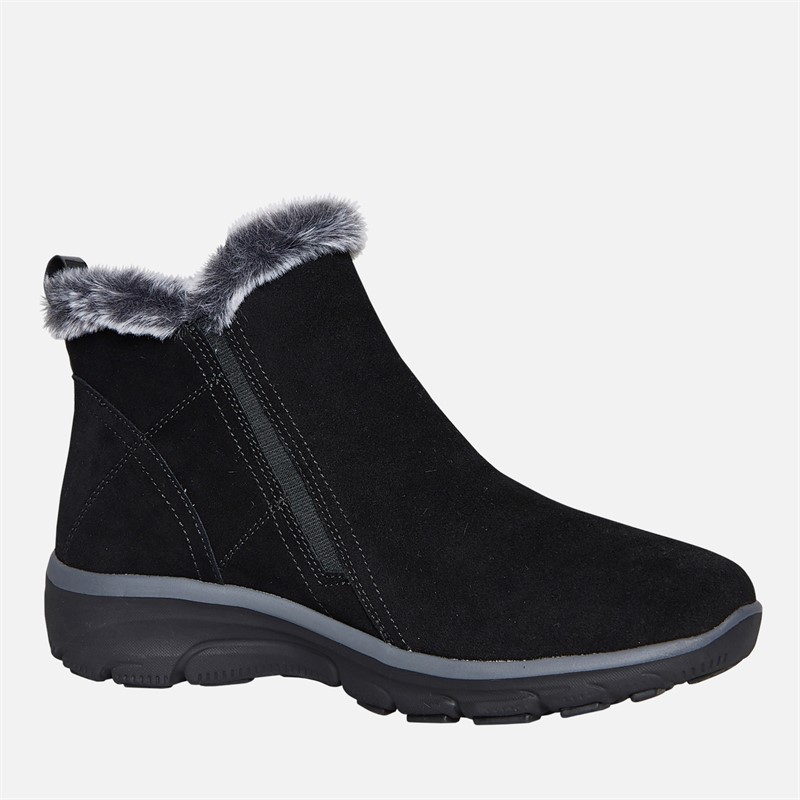 SKECHERS Womens Easy Going High Zip Boots Black