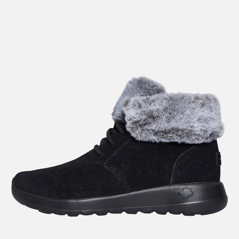 SKECHERS Womens On The Go Joy Plush Dreams Boots Black/Grey