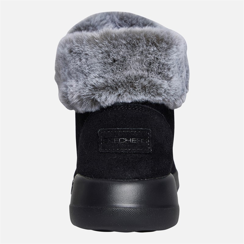 SKECHERS Womens On The Go Joy Plush Dreams Boots Black/Grey