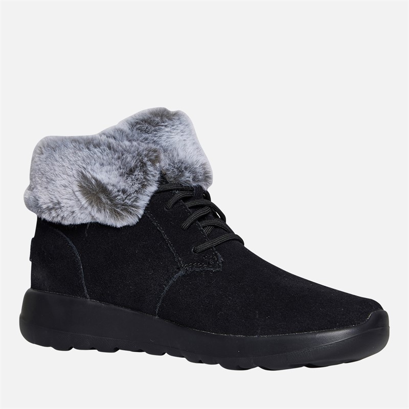 SKECHERS Womens On The Go Joy Plush Dreams Boots Black/Grey