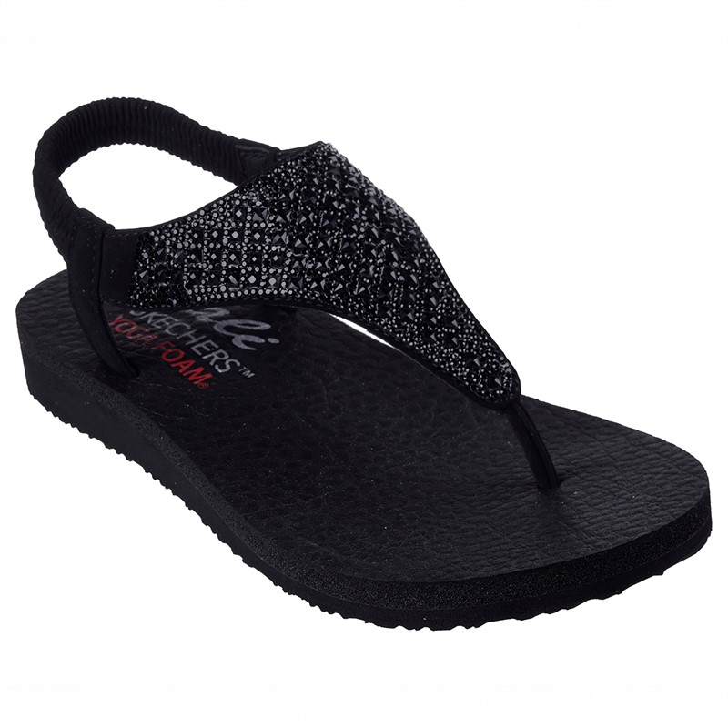 SKECHERS Dame Meditations Sandaler Sort