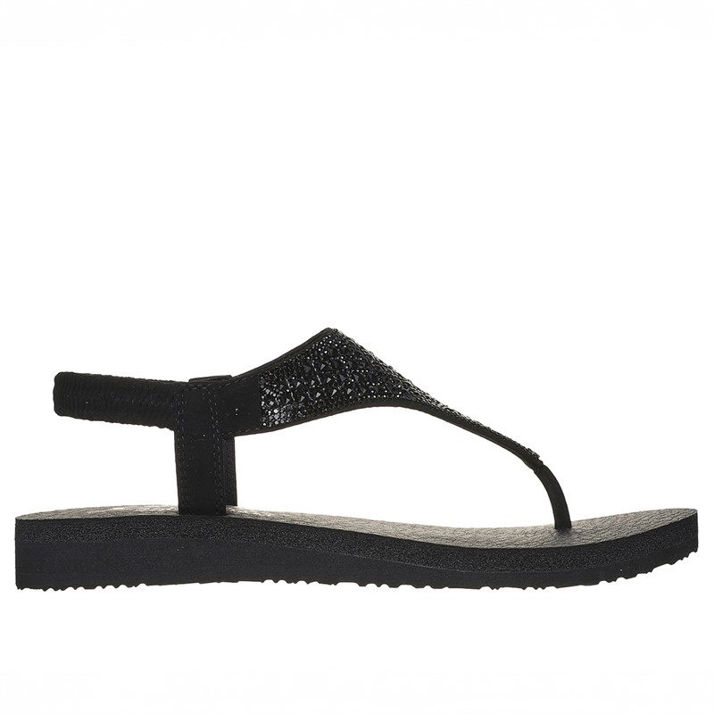 SKECHERS Dame Meditations Sandaler Sort
