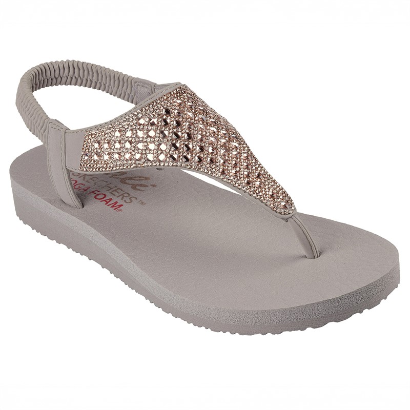 SKECHERS Dame Meditations Sandaler Taupe