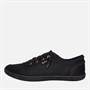 SKECHERS Womens Bobs B Cute Extra Wide Fit Canvas Shoes Black Mono