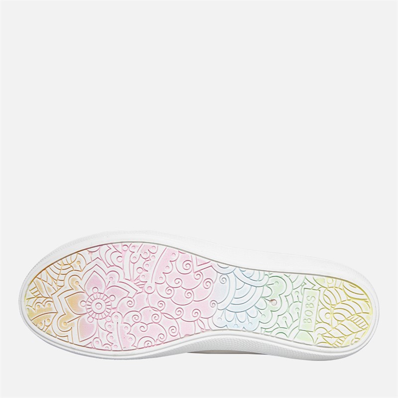 SKECHERS Womens Bobs B Cute Extra Wide Fit Canvas Shoes Natural